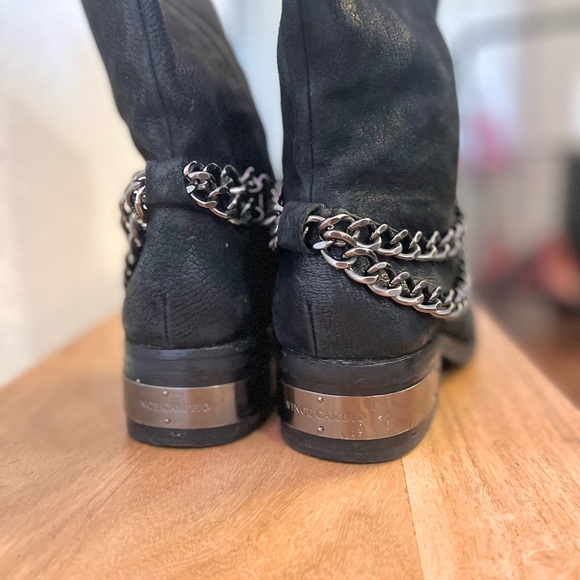 VINCE CAMUTO• Leather• Chunky  "Moto boots" - Picture 3 of 6